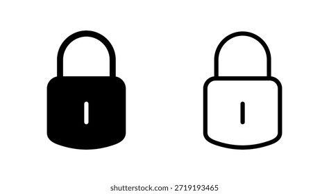 Symbol sperren für Apps und Websites. Vorhängeschloss und Symbol. Verschlüsselungssymbol. Sicherheitssymbol