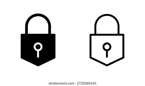 Symbol sperren für Apps und Websites. Vorhängeschloss und Symbol. Verschlüsselungssymbol. Sicherheitssymbol