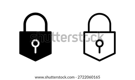 Lock icon symbol for apps and websites. Padlock sign and symbol. Encryption icon. Security symbol
