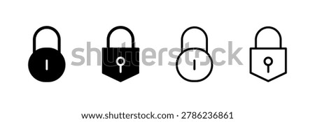 Lock icon symbol for apps and websites. Padlock sign and symbol. Encryption icon. Security symbol