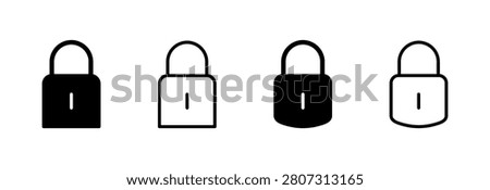 Lock icon symbol for apps and websites. Padlock sign and symbol. Encryption icon. Security symbol