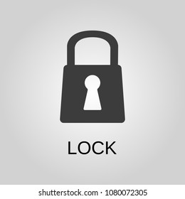 Lock icon. Lock symbol. Flat design. Stock - Vector illustration