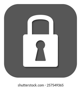 The lock icon. Lock symbol. Flat Vector illustration. Button