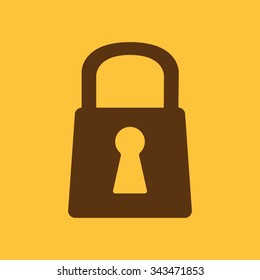 The lock icon. Lock symbol. Flat Vector illustration