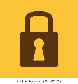The lock icon. Lock symbol. Flat Vector illustration