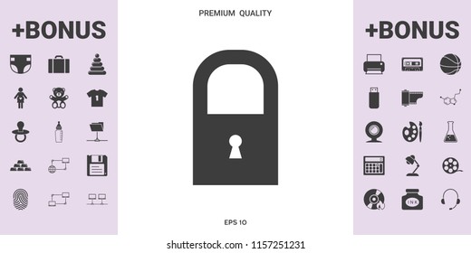 Lock icon symbol - graphic elements for your design