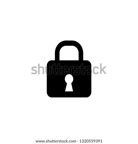 lock icon symbol , Locker trendy flat style isolated on white background. Security symbol for web design.