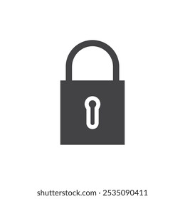 Icono de bloqueo Marca de símbolo en estilo relleno
