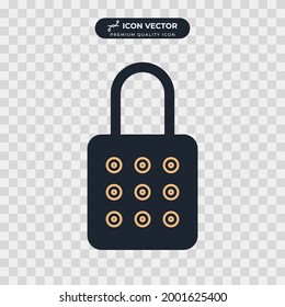 lock icon symbol template for graphic and web design collection logo vector illustration