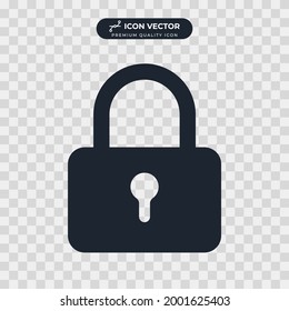 lock icon symbol template for graphic and web design collection logo vector illustration