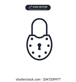 plantilla de símbolo de icono de bloqueo para la ilustración vectorial de la colección de diseño gráfico y web