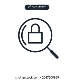 lock icon symbol template for graphic and web design collection logo vector illustration