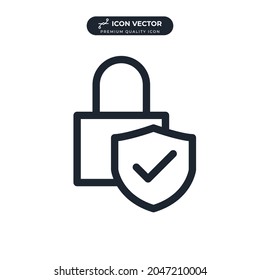 lock icon symbol template for graphic and web design collection logo vector illustration