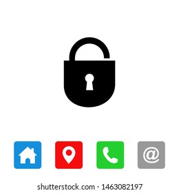 lock icon, symbol vector design