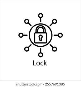 Lock Icon Symbol vector graphics.