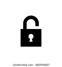 Lock icon symbol vector isolated on white background
