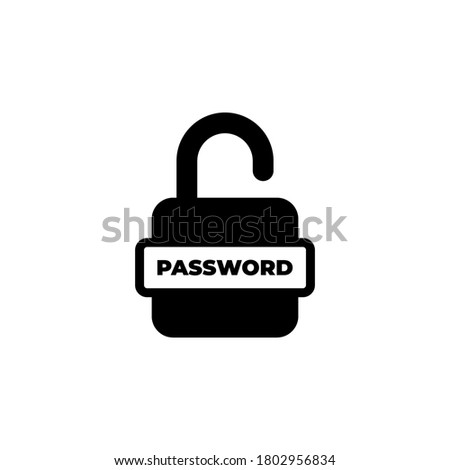 Lock icon symbol vector isolated on white background

