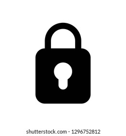 lock icon symbol vector. on white background