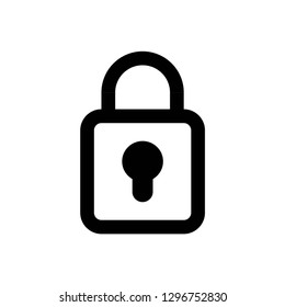 lock icon symbol vector. on white background