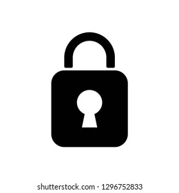 lock icon symbol vector. on white background
