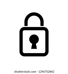 lock icon symbol vector. on white background