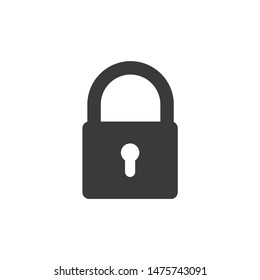 Lock icon template color editable. Lock symbol vector sign isolated on white background.