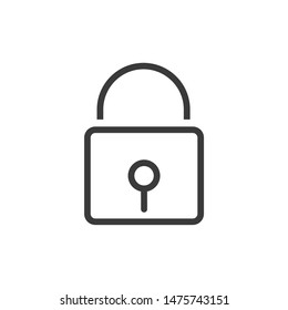 Lock icon template color editable. Lock symbol vector sign isolated on white background.
