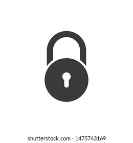 Lock icon template color editable. Lock symbol vector sign isolated on white background.