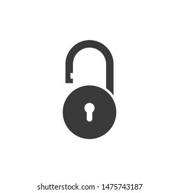 Lock icon template color editable. Lock symbol vector sign isolated on white background.