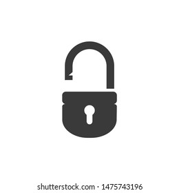Lock icon template color editable. Lock symbol vector sign isolated on white background.