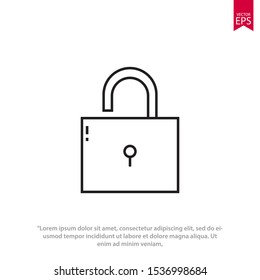 Lock icon template design. Padlock vector illustration