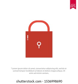 Lock icon template design. Padlock vector illustration