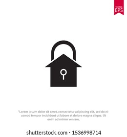 Lock icon template design. Padlock vector illustration