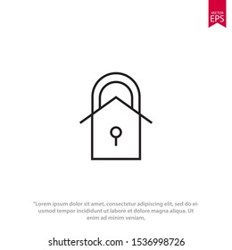 Lock icon template design. Padlock vector illustration