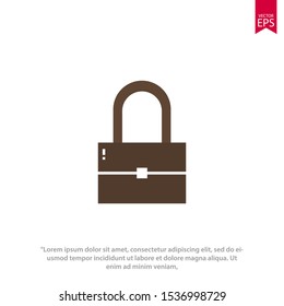 Lock icon template design. Padlock vector illustration