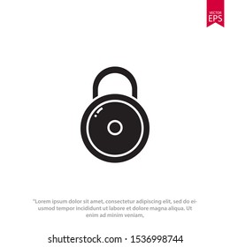 Lock icon template design. Padlock vector illustration
