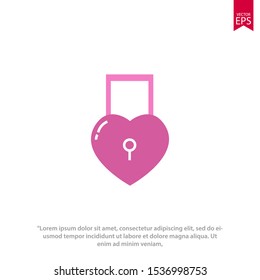 Lock icon template design. Padlock vector illustration