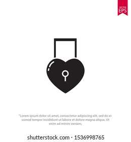 Lock icon template design. Padlock vector illustration