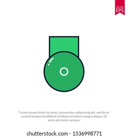 Lock icon template design. Padlock vector illustration