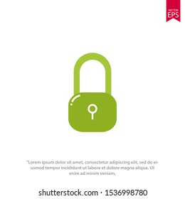 Lock icon template design. Padlock vector illustration