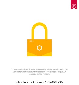Lock icon template design. Padlock vector illustration