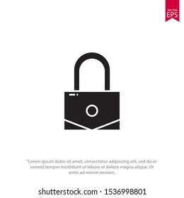 Lock icon template design. Padlock vector illustration