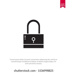Lock icon template design. Padlock vector illustration
