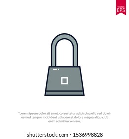 Lock icon template design. Padlock vector illustration