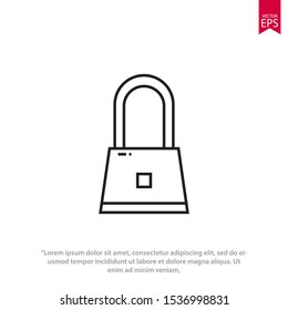 Lock icon template design. Padlock vector illustration