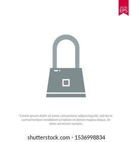 Lock icon template design. Padlock vector illustration