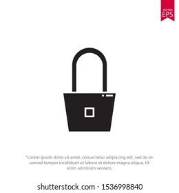Lock icon template design. Padlock vector illustration