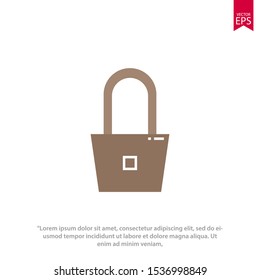 Lock icon template design. Padlock vector illustration