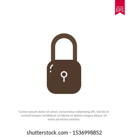 Lock icon template design. Padlock vector illustration