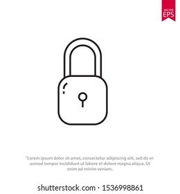 Lock icon template design. Padlock vector illustration